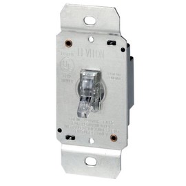 Leviton 6693 3 Way Illuminated Toggle Dimmer 600-Watt 120V Clear