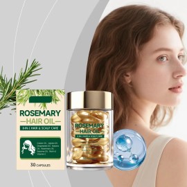 Cápsulas De Aceite De Romero Para El Cuidado Del Cabello Sec