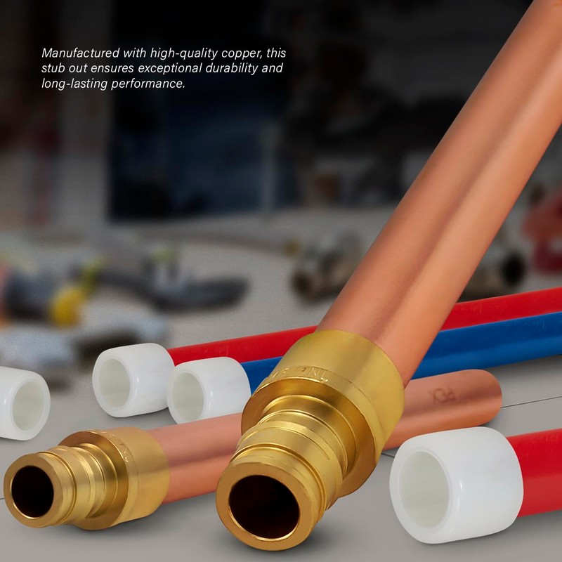 3/4" Expansion Copper Stub Out Pex-A, 3/4" x 8" Straight