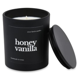 River Birch Candles Honey Vanilla Scented Candle | Premium, All-Natural, Non-Toxic, Soy Candles | 10oz 50 Hr Burn Time | Cozy Relaxing Gifts for Home