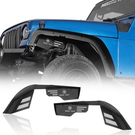 u-Box TJ Front Inner Fender Liners Splash Guards Compatible with 1997-2006 Jeep Wrangler TJ & Unlimited，2PCS Black Steel Fender Wheel Well Cover