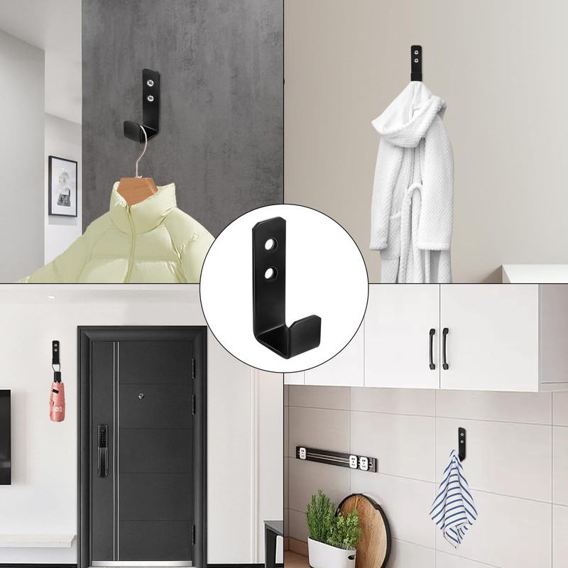 AOROPS Pack of 6 Heavy Duty Wall Hooks, J Shape