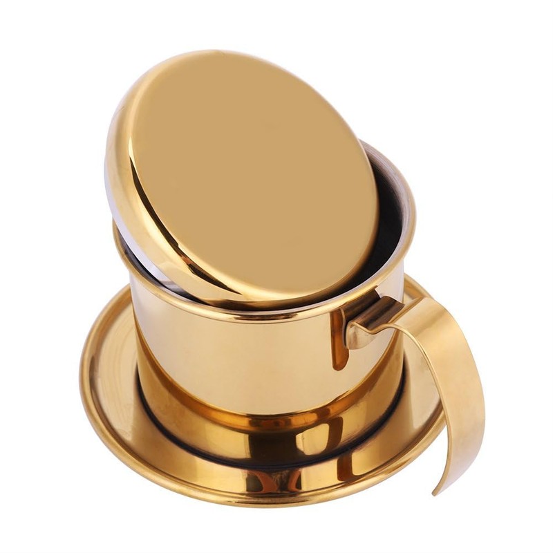 HERCHR Vietnamese Coffee Dripper, Stainless Steel Vietnamese Coffee Maker Powder