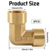 Pack of 2 Brass Angle 90°, 1/4 Inch Female Thread/IG,