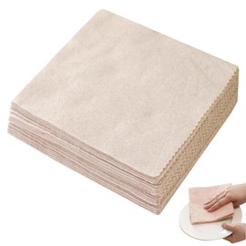 Luoqun88 Natural Loofah Scrub Cloth 10-Pcs (20x20cm) - Dual-Use Dry/Wet Plant Fiber Towel, Super Absorbent, Oil-Resistant & Non-Shedding for Dishes, Pans, Countertops