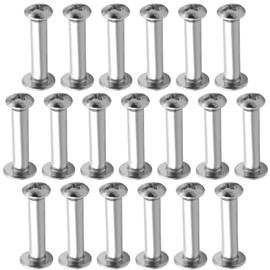 MroMax M4 Binding Screw, M4 x 16mm Nickel Plated Carbon Steel Cross Head Chicago Screw Binding Post Screw Kit for DIY Leather Decoration and Scrapbook and Photo Albums Bookbinding 20Pcs