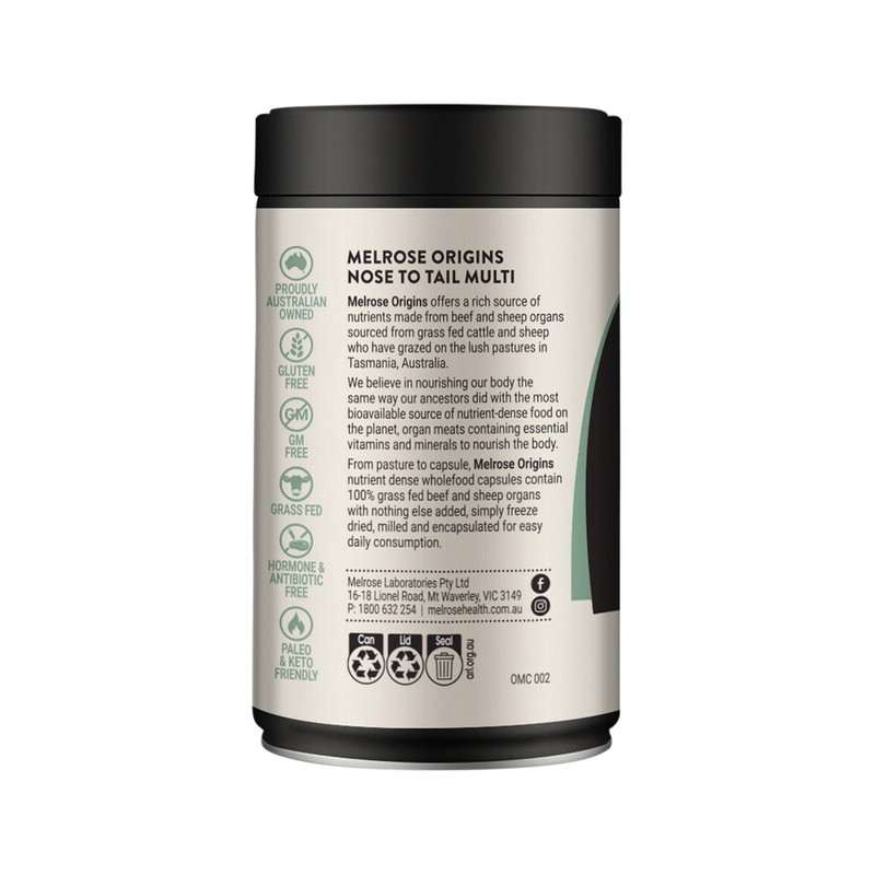 Melrose Origins Nose To Tail Multi (Grass Fed Organs 1000mg:
