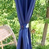 Sunnydaze 13.5-Inch Polyester Curtain Tiebacks with Resin Buttons - Holdbacks
