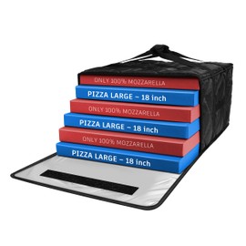 MyLifeUNIT Pizza Bag for Delivery, Thermal Insulated Pizza and Food Delivery Bag, 20" x 20" x 14" Pizza Warmer Bag, Holds 6-7 Large 18” Pizza Boxes, Hot Pizza Carrier Insulated Bags