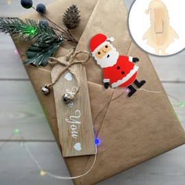 com-four® 48 x Decorative Christmas Pegs - Wooden Pegs for Photos, Christmas Decoration - Clips with Christmas Figures - Decorative Pegs Wooden Clothes Pegs [Selection Varies] (48 Pieces - Clips - Mix