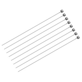 QUARKZMAN Straight Ejector Pins, 0.8mm (0.03") Dia. 65Mn Steel Round Stamp 150mm (5.91") Long for Mechanical Maintenance Pack of 8