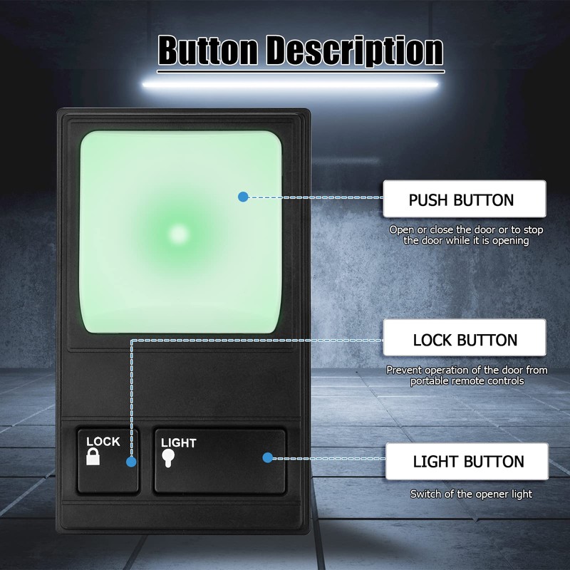 Garage Door Wall Button, Upgrade Garage Door Keypad Control Panel