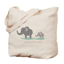 CafePress Mommy's Little Peanut Natural Canvas Tote Bag, Reusable Shopping Bag