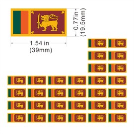 Womaha 30 Temporary Sri Lanka Flag Tattoos Fans Face Tattoo Stickers for Adults Kids Group Activity Props