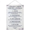 Something Different Wholesale Deadly Terms Sign (12/24), Metal, Multicolour, 30x20x0.2 cm
