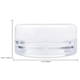 (Quantity: 150 Pcs) Beauticom 3G/3ML Round Clear Jars with White Lids for Makeup, Lotion, Creams, Eyeshadow, Cosmetic Product Samples - BPA Free