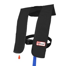 Automatic Inflatable Life Jacket|Life Vest for Adults|PFD Low Profile|Supports up to 330 lbs (Black-639)