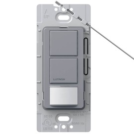 Lutron Lutron MS-OPS6-DDV-GR Maestro 6 Amp Single Pole Dual Circuit Occupancy Sensing Switch, Gray