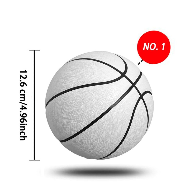 MINDCOLLISION Mini Basketball, Solid Color without Logo, Absorbent Soft Leather,