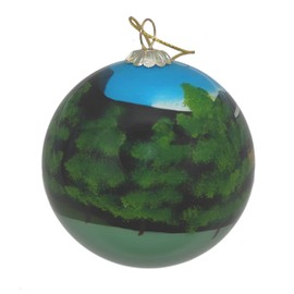 Art Studio Company | Blown Glass Christmas Ornament | Breckenridge, Colorado Summer | Hand Painted Inside | Original Art | Includes Gift Box