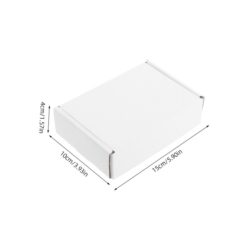 Operitacx 6pcs White Cardboard Shipping Boxes for Mailing and Packing