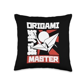 Best Easy Origami Crane Paper Gifts For Beginners Paper Crane Folding Owl Master Origami Throw Pillow, 16x16, Multicolor