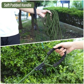 Loutep Long Leash for Dogs 10ft 16ft 30ft 50 Feet 100 Foot Tie Out Check Cord Recall Obedience Rope Lead Extra Longline Long Dog Leash for Small Medium Large Dogs Outdoor Training Camping Tracking