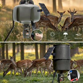 6V Solar Panel for Deer Feeder,Security Camera,Efficient Solar Panel Charger/Adjustable Mounting Bracket&Alligator Clips,Compatible with 6V Rechargeable Batteries