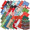 Tudomro 100 Pcs 10 x 10 Inches Christmas Fabric Xmas