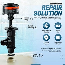 AQUATONICS 12-Pack 36 Piece O Ring Assortment Kit for Air Relief 98209803 Replacement Part Compatible with Manual Air Relief Valve 98209800, 98209803, 98209804 – O Ring Kit for Pressure Valve