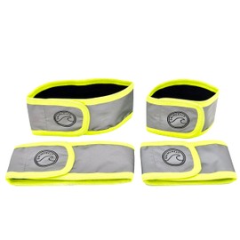 Hi Vis Reflective Armbands For Walking – Light Activated Reflective Wrist, Ankle and Armbands for Running, Walking and Cycling. Light Weight, Soft, Flexible and Adjustable. 2 Sizes.