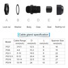 TUPARKA 28Pcs Cable Gland Waterproof Adjustable Joints with Gaskets 3-16mm