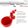 letsFix Chicken Water Cups for PVC with Tee (8 Pack),