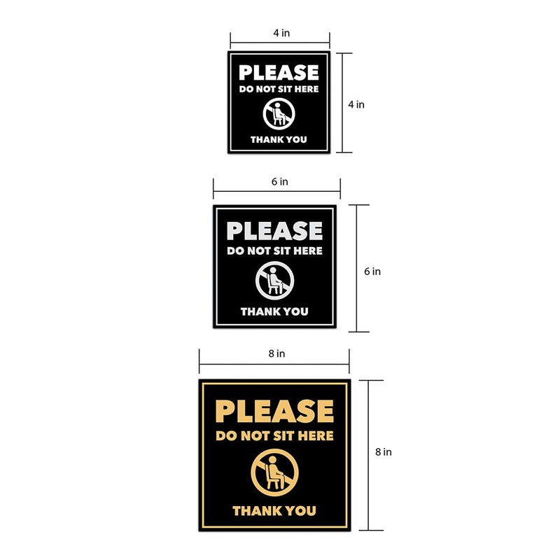 Square Please Do Not Sit Here Thank You Door or