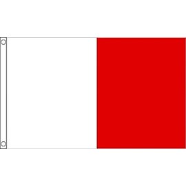 White and Red Irish County Flag - 3 x 2 FT - 100% Polyester With Eyelets Banner - FlagSuperstore