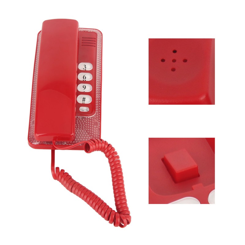 KXT‑438 Wall Mounted Home Phone Corded Telephone with Redial Quick