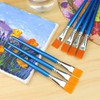 Artbud 25 mm Flat Acrylic Brush, 12 Piece Brush Set,