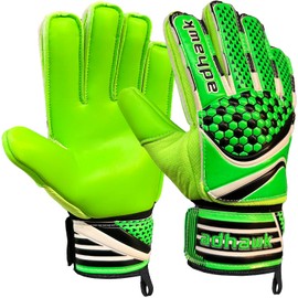 Adhawk Goalkeeper Gloves for Kids & Adult, Football Training Goalie Gloves, Non-Slip Palm Material with Extra Foam Padding, Double Layer Wrist Protection