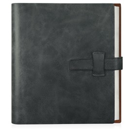 Artmag Photo Album 4x6 200 Photos, Thick Leather Cover Picture Album with 30 PCS Kraft Writing Paper Holds 200 Horizontal Photos for Family Wedding Anniversary (Black)