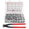 AKIHISA 180 PCS Single Ear Hose Clamps, 12 Sizes 5.3-33.1mm