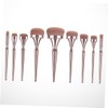 TOVINANNA 9pcs Electroplating Makeup Brush Nylon Bristles for Blush and