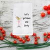Funny Hostess Bar Towel Let's get Down and Dirty Martini