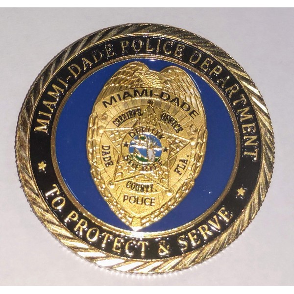 Miami Dade Sheriff Police Law Enforcement Colorized Challenge Art Coin
