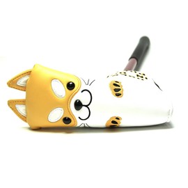 Putter Cover Headcover Odyssey 2 Ball Mallet Pin Magnet Fits Scotty Cameron Odyssey Cute Dog (Pin Type, Akita Inu, Yellow)
