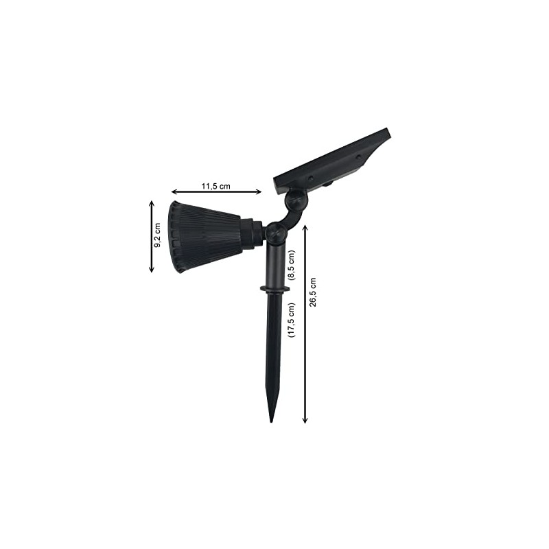 LICHT DISCOUNT SW6064 LED Solar Garden Light 3000 K Warm