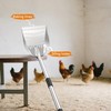 Chicken Poop Scooper: 2-in-1 Rake & Sifter - Silver Chicken