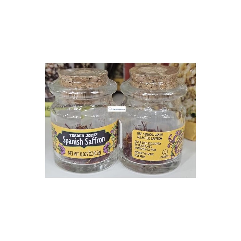 Generic Trader Joe’s Spanish Saffron 0.025oz 0.7g (Two Bottles)