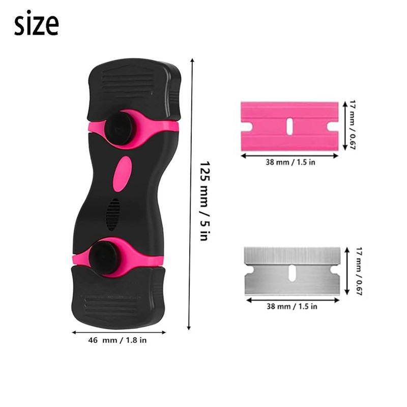 Roczential 2 Pack Double Sided Scraper, Scraper Remover with 20