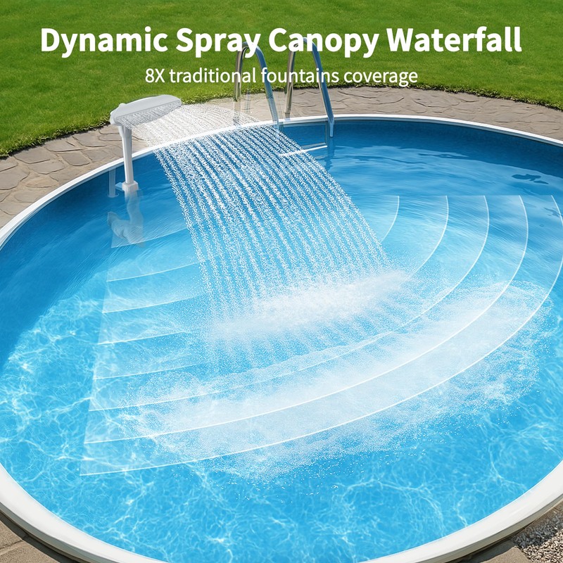 Klleyna Swimming Pool Fountain for Above & In-Ground Pools, Pool