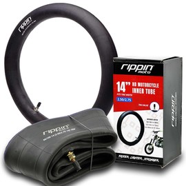 Rippin Moto 2.50/2.75-14 Heavy Duty Dirt Bike Inner Tube (60/100-14) 3.0mm Thick - TR4 Valve - Fits Most 14" (2.50/2.75 x 14 or 2.50/2.75 x 14) Mini Dirt Bike & Pit Bike Front Tires